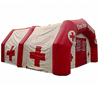 Inflatable red cross medical tent